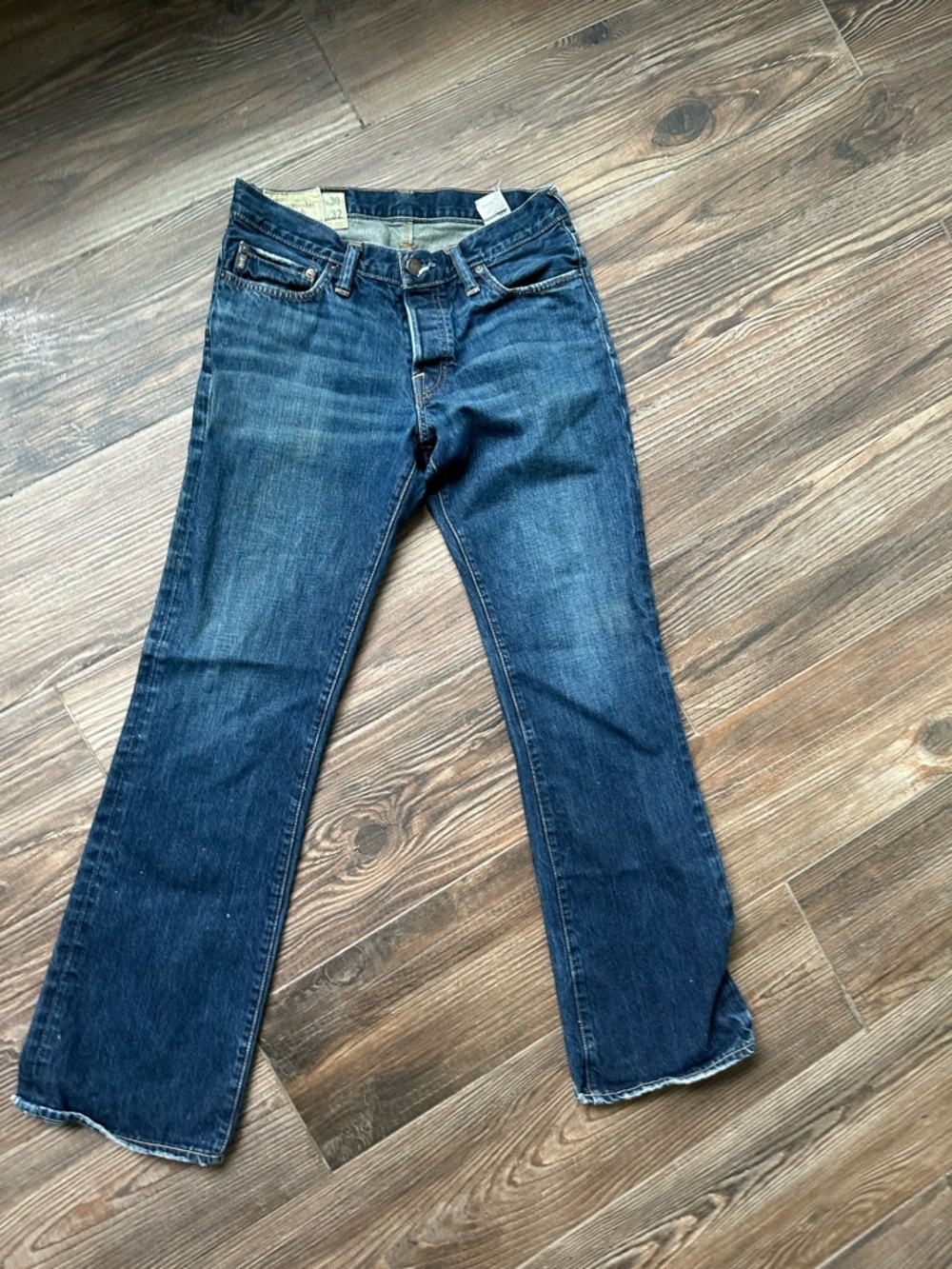 Abercrombie & Fitch Men’s Indigo Straight Jeans 30X32 100% Cotton vintage - Picture 6 of 12